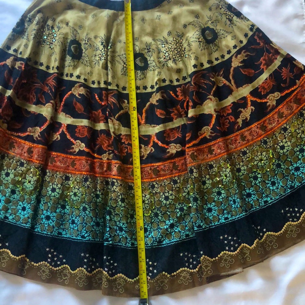 Kaktus Vintage Aline skirt, Multicolor skirt with small detail of mini S… - Picture 3 of 16